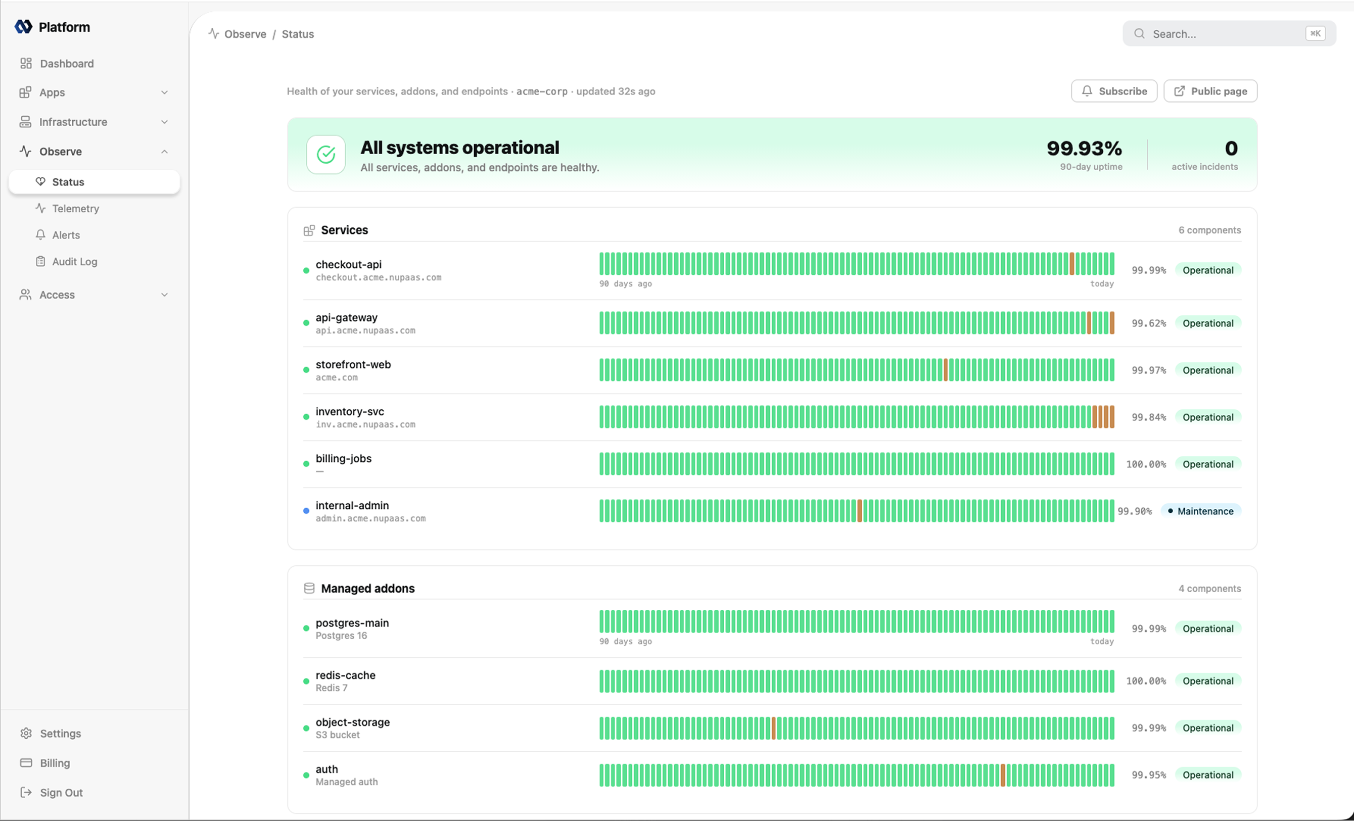NuPaas platform interface